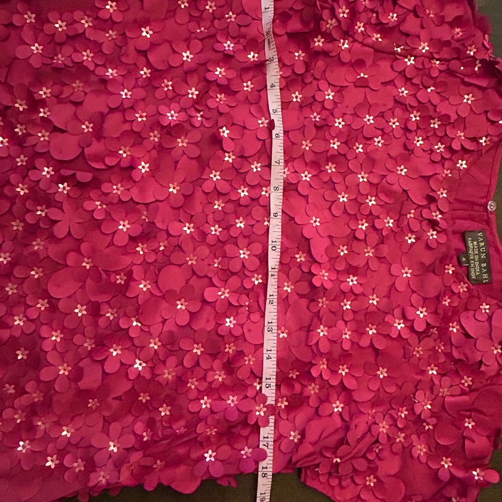 Varun Bahl Red Flower Top - Picture 8 of 12